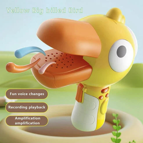 Kids Voice Changer Toy – Cartoon Bird with Megaphone, Recording & Prank Effects
